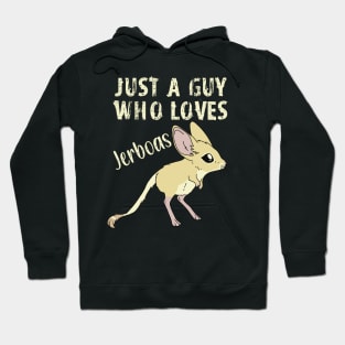 Just a Guy Who Loves Jerboas - Yellow text Hoodie